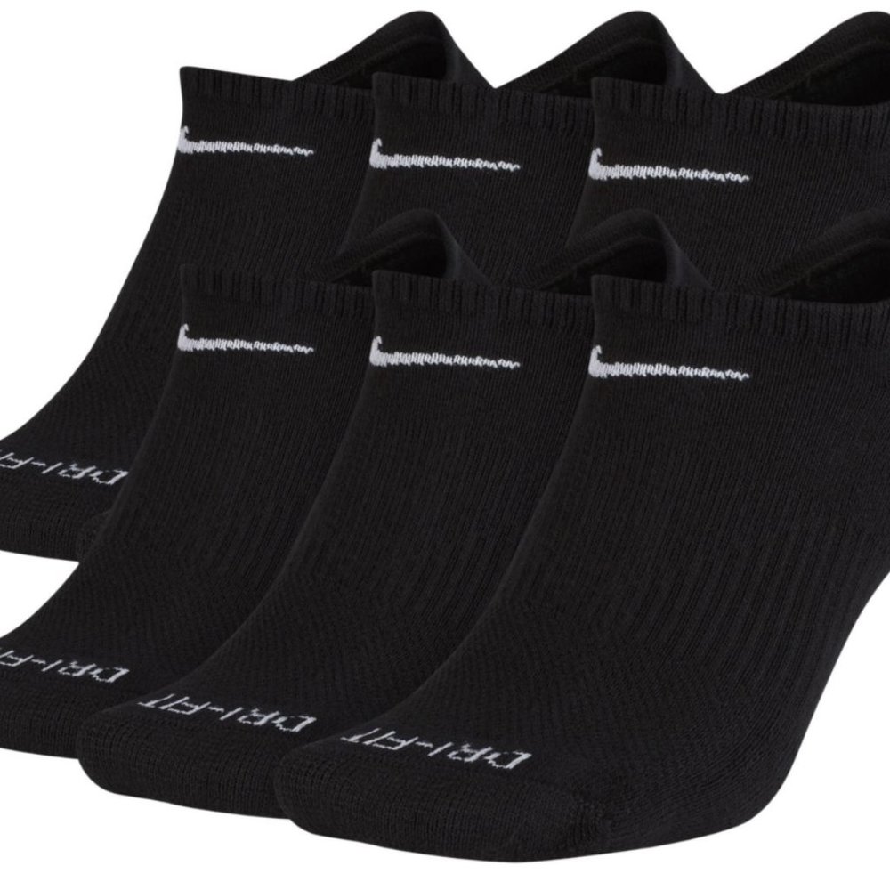 Nike Dri-FIT No-Show Sock | 6 Pack | Large | NWT